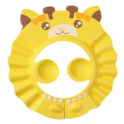 Baby Kid Shampoo Shield Head Cover Shower Cap Hair Wash Ear Protection Infant Child Cartoon Bath Safe Cap Visor Bathing Protect