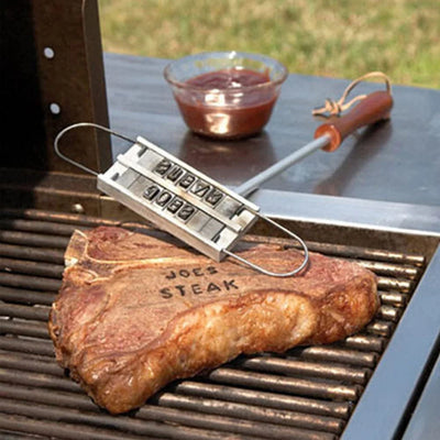 C3 Bbq Branding Iron 55letters Diy Barbecue Letter Printed Bbq Steak Meat Grill Forks Barbecue Tools Accessories Kitchen Stuff