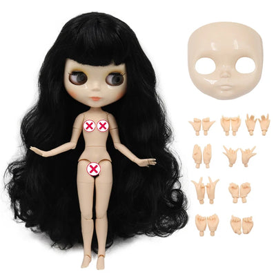 ICY DBS Blyth doll White Skin Glossy face Matte face Joint body with hand set A&B 1/6 bjd suitable diy makeup Special price