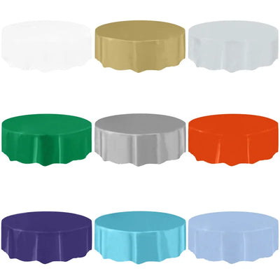 Environmentally friendly round plastic party wedding tablecloth for table cloth
