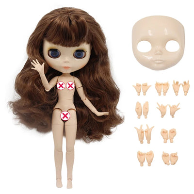 ICY DBS Blyth doll White Skin Glossy face Matte face Joint body with hand set A&B 1/6 bjd suitable diy makeup Special price