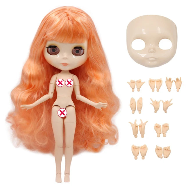 ICY DBS Blyth doll White Skin Glossy face Matte face Joint body with hand set A&B 1/6 bjd suitable diy makeup Special price