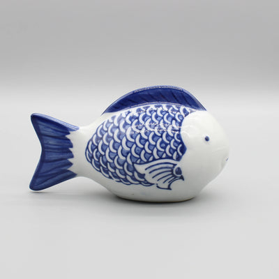 Ceramic Fish, Blue and White, Table Accessory