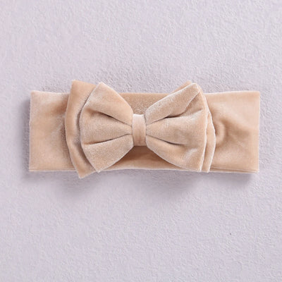 New Velvet Baby Headband Turban Big Bow Baby Girl Headband For Newborn Bow Hair Band Children Kid Solid Colors Hair Accessories
