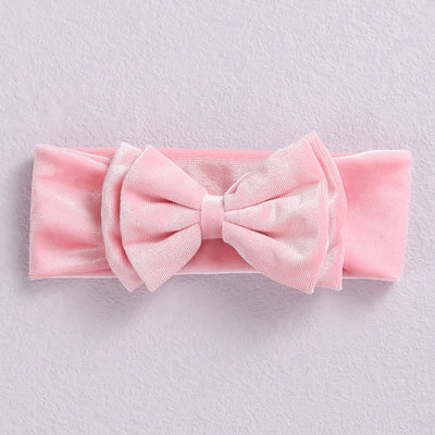 New Velvet Baby Headband Turban Big Bow Baby Girl Headband For Newborn Bow Hair Band Children Kid Solid Colors Hair Accessories
