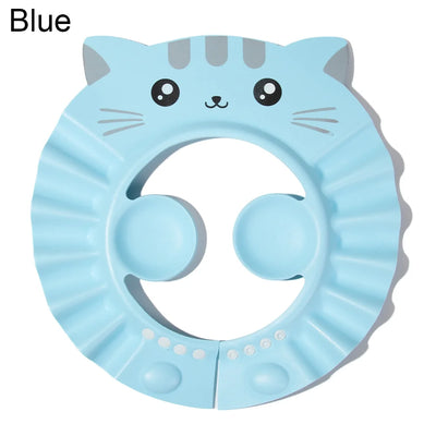 Baby Kid Shampoo Shield Head Cover Shower Cap Hair Wash Ear Protection Infant Child Cartoon Bath Safe Cap Visor Bathing Protect
