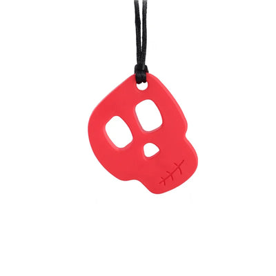 Baby Silicone Dinosaur Skull Chew Necklace Teether Relieve Stress Sensory Chewelry kid Toy Autism Therapy Tool Special Need ADHD