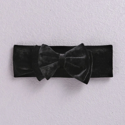 New Velvet Baby Headband Turban Big Bow Baby Girl Headband For Newborn Bow Hair Band Children Kid Solid Colors Hair Accessories