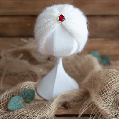 Newborn Photography Props Angola Bonnet Hand Knit Baby Hat Photo Shoot Infant fuzzy Bonnet
