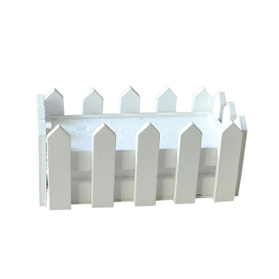Wooden Flower Pot Fence Plant Basket Container Planter Home Garden Wedding Decor Mini Plant Pots With Bamboo White Wooden Fence