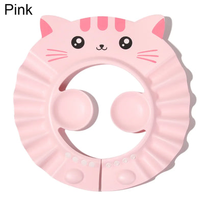 Baby Kid Shampoo Shield Head Cover Shower Cap Hair Wash Ear Protection Infant Child Cartoon Bath Safe Cap Visor Bathing Protect