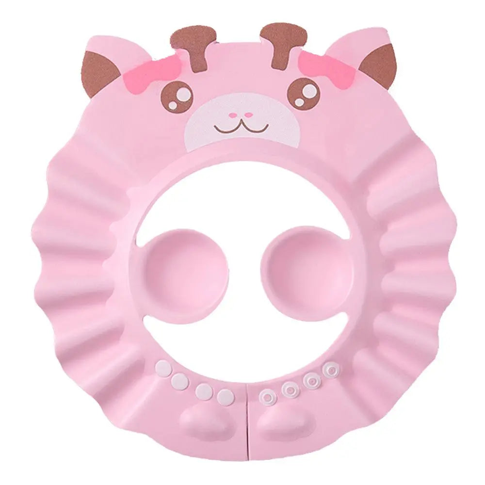 Baby Kid Shampoo Shield Head Cover Shower Cap Hair Wash Ear Protection Infant Child Cartoon Bath Safe Cap Visor Bathing Protect
