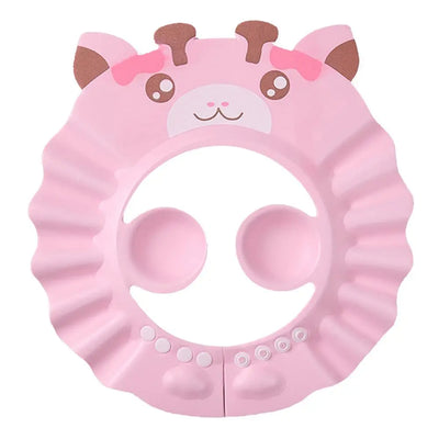 Baby Kid Shampoo Shield Head Cover Shower Cap Hair Wash Ear Protection Infant Child Cartoon Bath Safe Cap Visor Bathing Protect