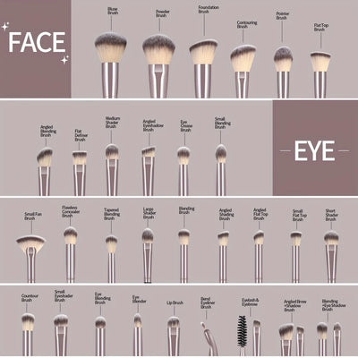 MAANGE_30pcs_Professional_Makeup_Brush_Set_Foundation_Concealers_Eye_Shadows_Powder_Blush_Blending_Brushes_Beauty_Tools_with_Bag
