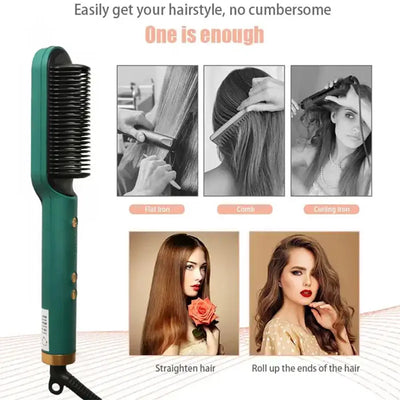 New_Hair_Straightener_Ceramic_Hot_Comb_2 in_1_Electric_Straighten_Hair_Brush_Negative_Ion_Anti-scalding_Styling_Tool