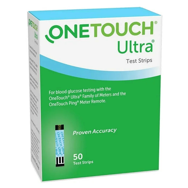 OneTouch Ultra Blue Blood Glucose Test Strips, 50 Ct
