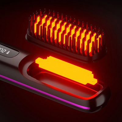 Portable_Straightening_Brush, LCD_Straightener_Rechargeable_And_Cordless_Straightening_Brush_Comb_Hair_care_Perfect_Gifts
