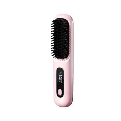 Portable_Straightening_Brush, LCD_Straightener_Rechargeable_And_Cordless_Straightening_Brush_Comb_Hair_care_Perfect_Gifts