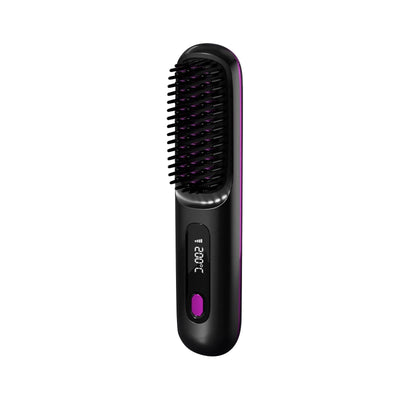 Portable_Straightening_Brush, LCD_Straightener_Rechargeable_And_Cordless_Straightening_Brush_Comb_Hair_care_Perfect_Gifts