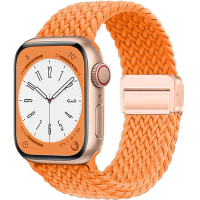 Braided Strap For Apple Watch Band 40mm 45mm 41mm 44mm 49mm 38 magnetic buckle Nylon Bracelet iWatch series se 7 5 6 8 9 Ultra 2