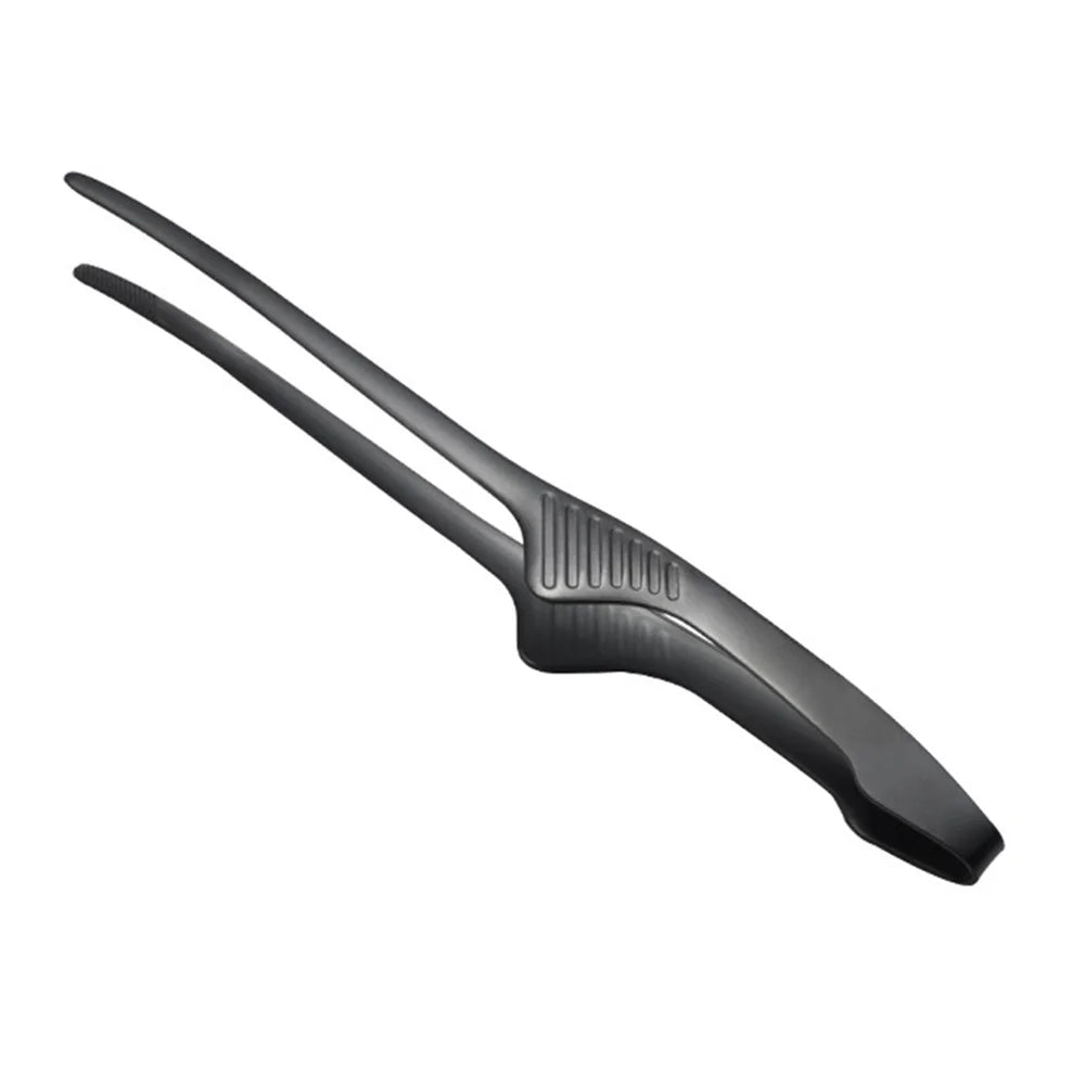 Stainless Steel BBQ Tongs Food Clip Outdoor Grilling Clamp Kitchen Baking Bread Tweezer Barbecue Cooking Tool for Picnic Camping