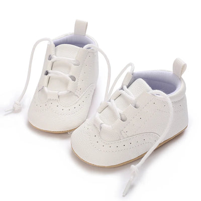 Newborn Baby Boys' Shoes Moccasin Fashion Casual Sports Shoes White Baptist Soft Sole Anti Slip First Step