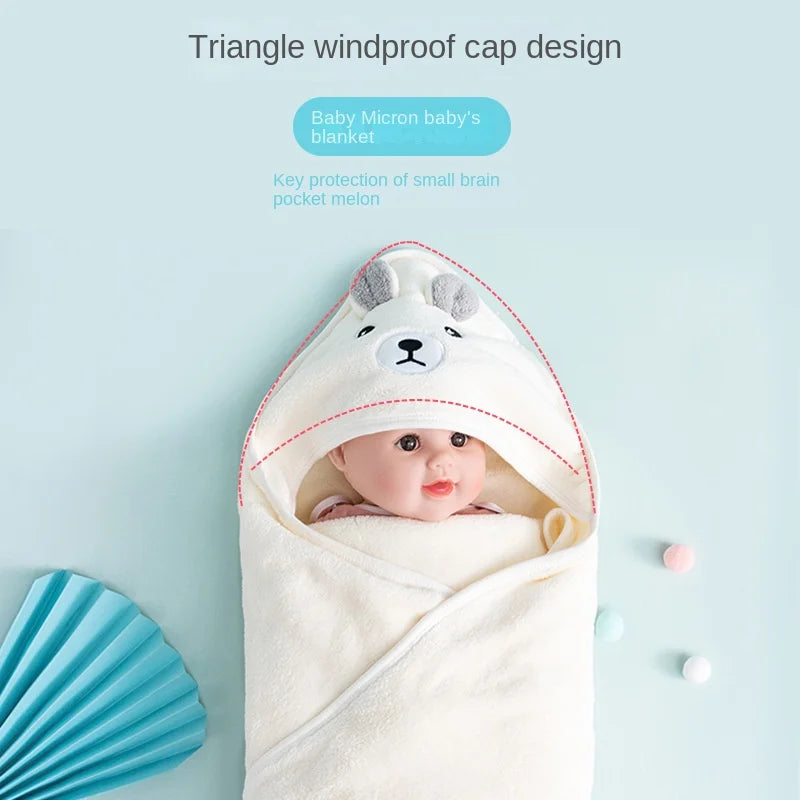 Baby Bath Towel Baby Towel Newborn with Hood Cartoon Coral Fleece Infant Towels Blanket Newborn Baby Bathrobe Infant Babys Stuff