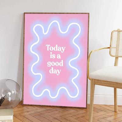 Abstract Pink Purple Danish Pastel Love Heart Cherry Butterfly Poster Nordic Bedroom Wall Aesthetic Art Print Picture Room Decor