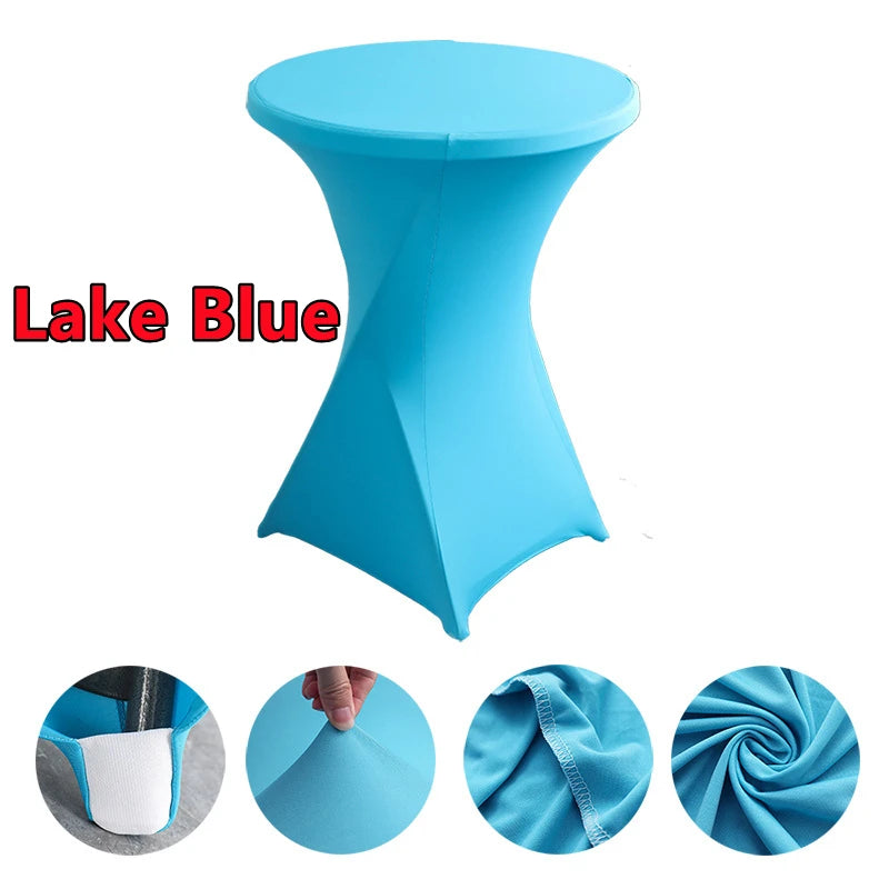 2/1PC Height Stretch Round Tablecloth Cocktail Table Cover Spandex Table Cloth Bar Hotel Party Wedding Elastic Table Cloth Decor