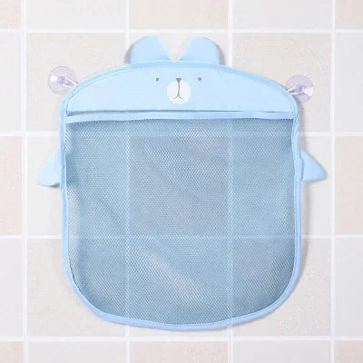 For Children Bath Toys Kid Basket Cartoon Animal Shapes Cloth Sand Toys Storage Net Bag Baby Bathroom Mesh Bag Sucker Organizer