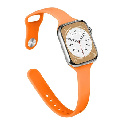 Slim Silicone Strap For Apple Watch Band 45mm 44mm 40mm 41mm 42-38mm sport bracelet iwatch series 8 7 se 3 4 5 6 9 ultra 2 49mm