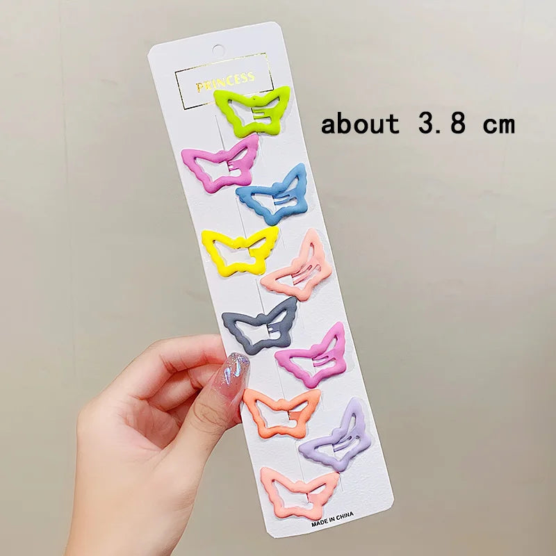 10pcs/set Cute Colorful Star Waterdrop Shape Hair Clips For Girls Children Lovely Hair Decorate Hairpins Kids Hair Accessories
