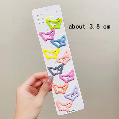 10pcs/set Cute Colorful Star Waterdrop Shape Hair Clips For Girls Children Lovely Hair Decorate Hairpins Kids Hair Accessories