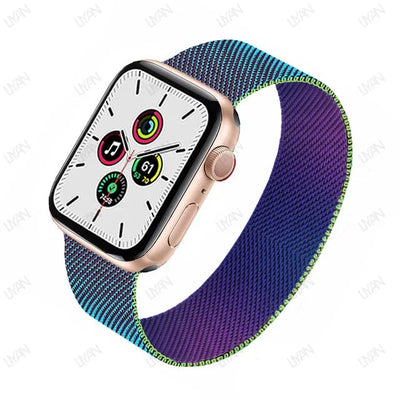 Milanese Loop for apple watch band 44mm 45mm 40mm 41mm 38-42mm pride bracelet iwatch series 9 8 7 6 SE 5 4 3 ultra 2 49mm strap