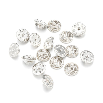 100pc Metal Locking Pin Back Brooch Badge Holder Lapel Base For DIY Jewellery Material Making Supply Craft Accessories Handmade