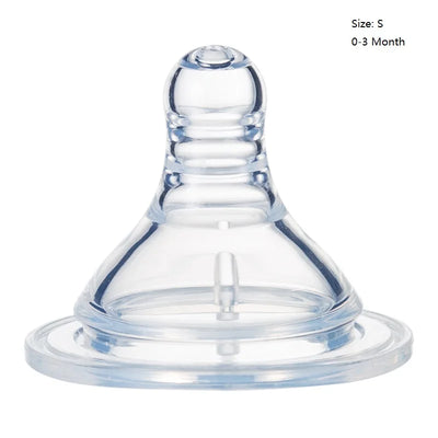 1 PC/3PCS Baby Silicone Wide Neck Soft Teats Nipple Circle Hole Cross Hole Baby Bottles Natural Flow Nipples BPA Free S/M/L Size
