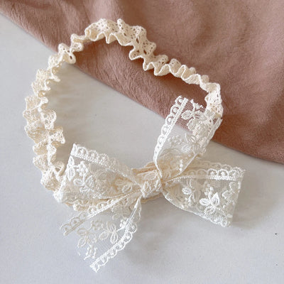 White Lace Baby Headband Newborn Elastic Hair Bands for Baby Girl Cute Child Bow Hairbands Kids Headwear Baby Hair Accessories