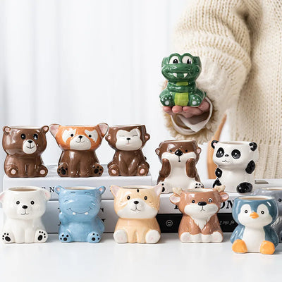 Cartoon Cute Fleshy Flowerpot Desktop Display Potted Container Decoration Gift Balcony Plant Ceramic Creativity