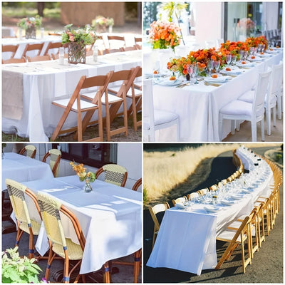 Solid Color Satin Tablecloth Table Cover Overlay Birthday Wedding Banquet Restaurant Festival Party Table Cloth Decoration