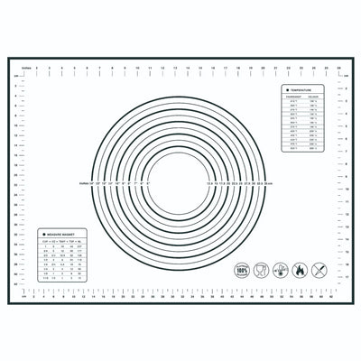 Large Size Silicone Kneading Pad Non-Stick Surface Rolling Dough Mat With Scale Kitchen Cooking Pastry Sheet Oven Liner Bakeware