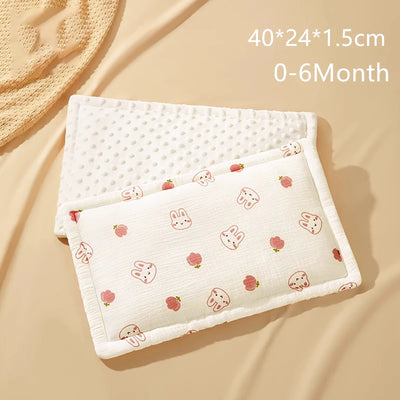 AIBEDILA 25x40cm Cotton Children's Pillowcase Cartoon Style Kindergarten Special Pillowcase Soft Breathable Baby Pillowcase