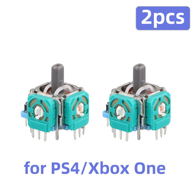 2Pcs Replacement 3D Analog Joystick for PS5/PS4/Switch Pro/Xbox One/Series Controller ThumbStick Repair Parts Accessory