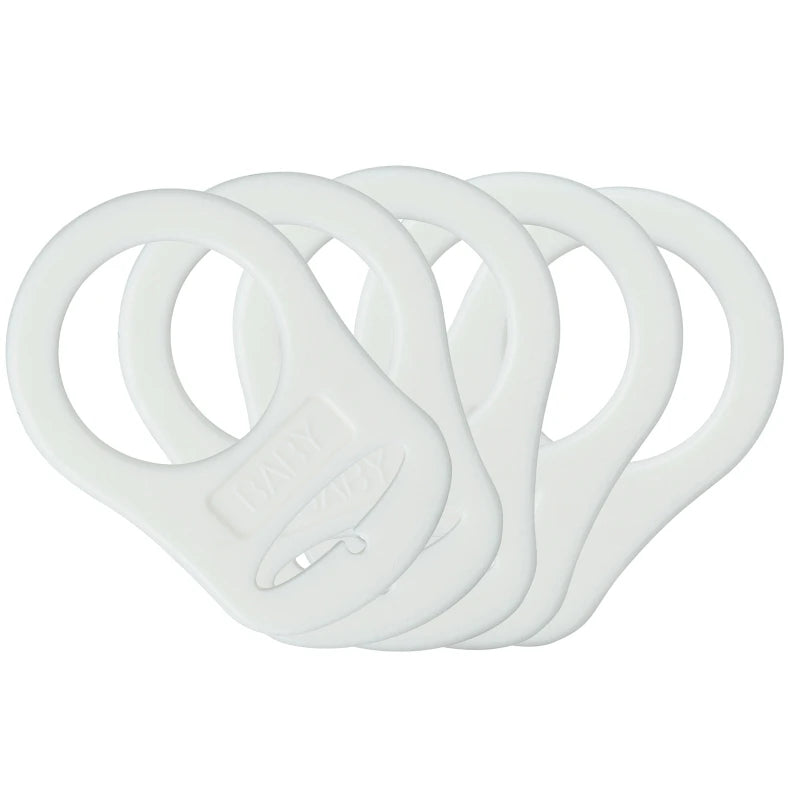 5PCS MULTI-COLOR SILICONE PACIFIER CLIP ADAPTERS FOR MAM DUMMY HOLDERS – UNIVERSAL BABY PACIFIER RING CONNECTORS