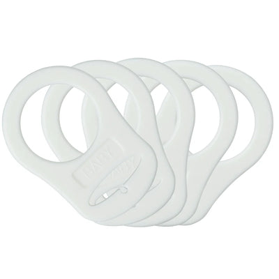 5PCS MULTI-COLOR SILICONE PACIFIER CLIP ADAPTERS FOR MAM DUMMY HOLDERS – UNIVERSAL BABY PACIFIER RING CONNECTORS