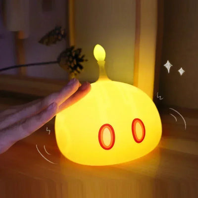 Newest Official Genshin Impact Hu Tao LED Night Light USB Rechargeable Silicone Night Lamp Table Lamp for Bedroom Decor Gifts