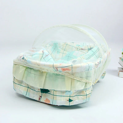 High Quality Four Season Baby Mosquito Net Newborn Cradle Bed With Mattress Pillow Yurt Anit-mosquito Small Tent Sleeping Basket