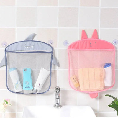 For Children Bath Toys Kid Basket Cartoon Animal Shapes Cloth Sand Toys Storage Net Bag Baby Bathroom Mesh Bag Sucker Organizer