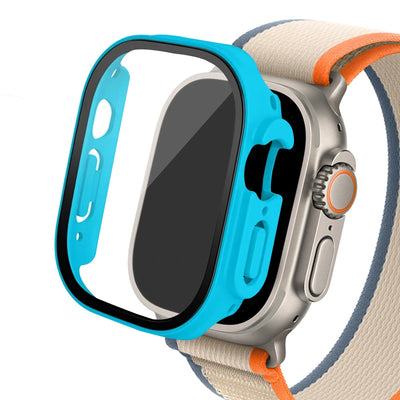Glass+case For Apple Watch Ultra 2 case 49mm smartwatch PC Bumper+Screen Protector Tempered Cover iwatch series band Accessories