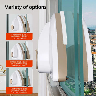 Double Sided Magnetic Glass Window Cleaning Tool, Automatic Water Discharge Double-layer Wiper, Household Special Window Cleaner