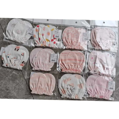 5 Pairs Anti-Scratch Gloves For Babies Cotton Cute Newborn Mittens 0-3 Months Baby Boy Girl Accessories